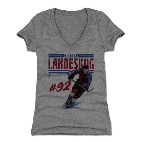 Gabriel Landeskog Women's V-Neck T-Shirt | 500 LEVEL