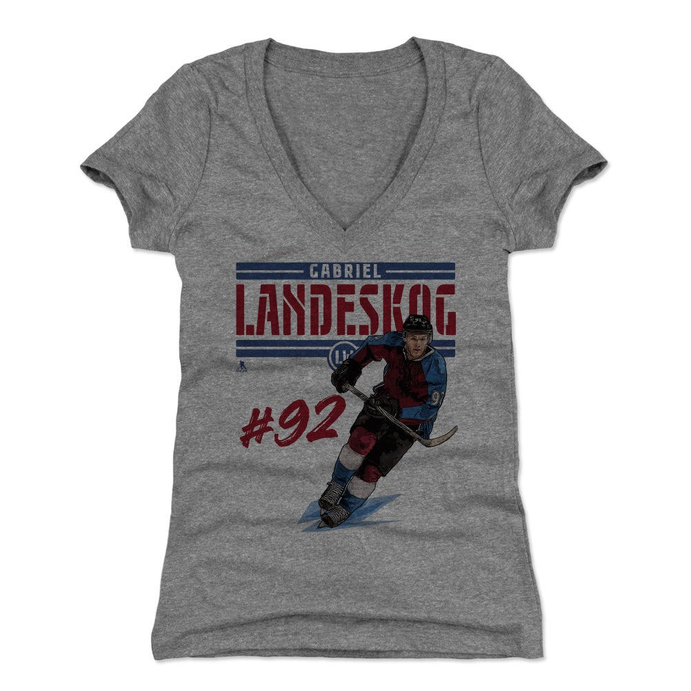 Gabriel Landeskog Women&#39;s V-Neck T-Shirt | 500 LEVEL