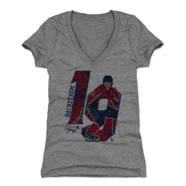 Nicklas Backstrom Women's V-Neck T-Shirt | 500 LEVEL