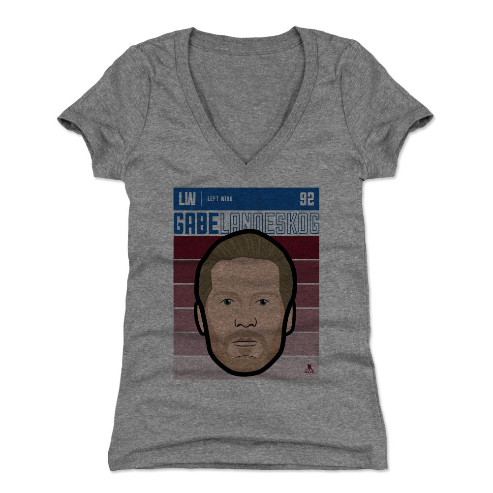 Gabriel Landeskog Women's V-Neck T-Shirt | 500 LEVEL