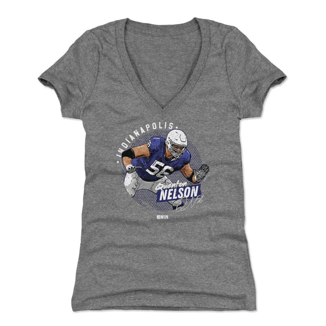 Quenton Nelson Women's V-Neck T-Shirt | 500 LEVEL
