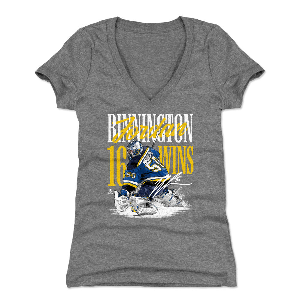 Jordan Binnington Women's V-Neck T-Shirt | 500 LEVEL