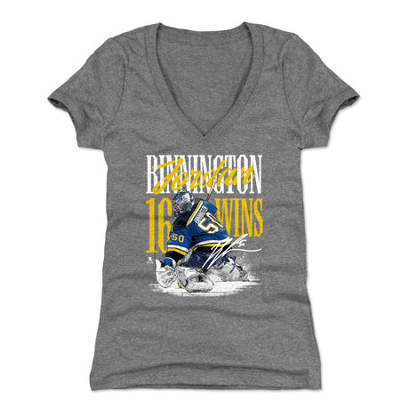 Jordan Binnington Women's V-Neck T-Shirt | 500 LEVEL