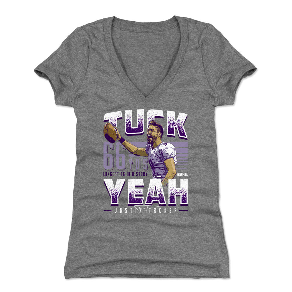 Justin Tucker Women&#39;s V-Neck T-Shirt | 500 LEVEL