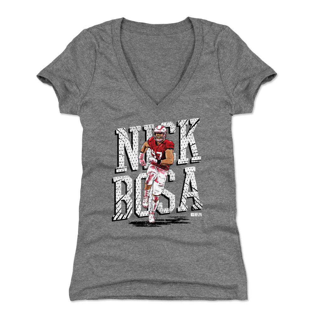 Nick Bosa Women's V-Neck T-Shirt | 500 LEVEL