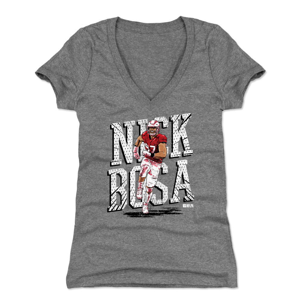Nick Bosa Women&#39;s V-Neck T-Shirt | 500 LEVEL