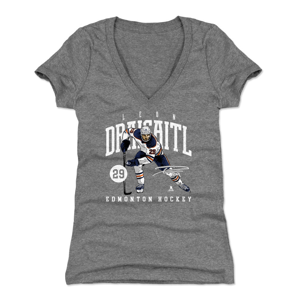 Leon Draisaitl Women's V-Neck T-Shirt | 500 LEVEL