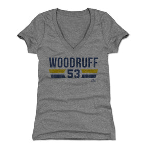 Brandon Woodruff Women's V-Neck T-Shirt | 500 LEVEL