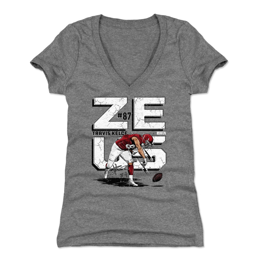 Travis Kelce Women's V-Neck T-Shirt | 500 LEVEL