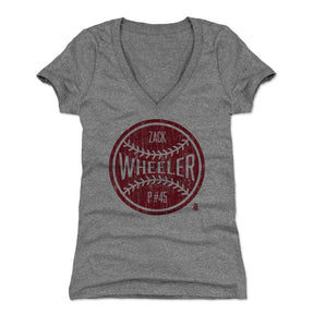 Zack Wheeler Women's V-Neck T-Shirt | 500 LEVEL