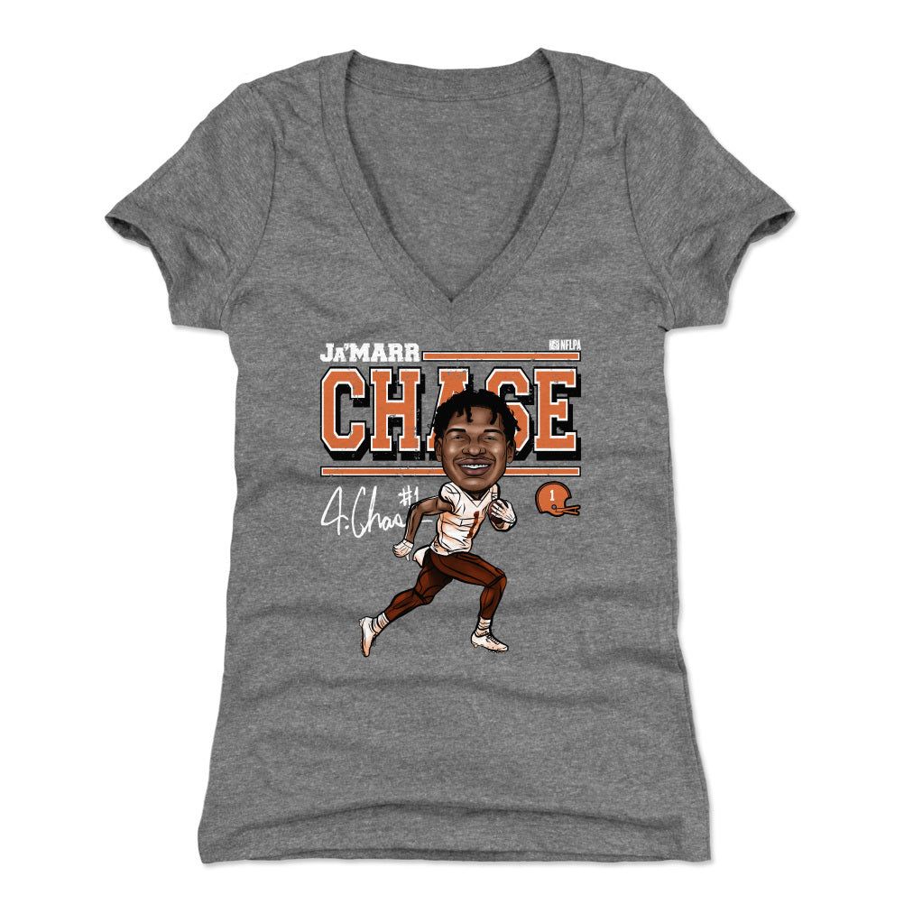 Ja'Marr Chase Women's V-Neck T-Shirt | 500 LEVEL