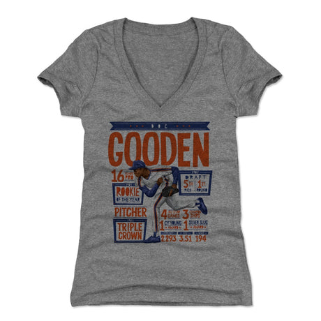 Dwight Gooden Women's V-Neck T-Shirt | 500 LEVEL