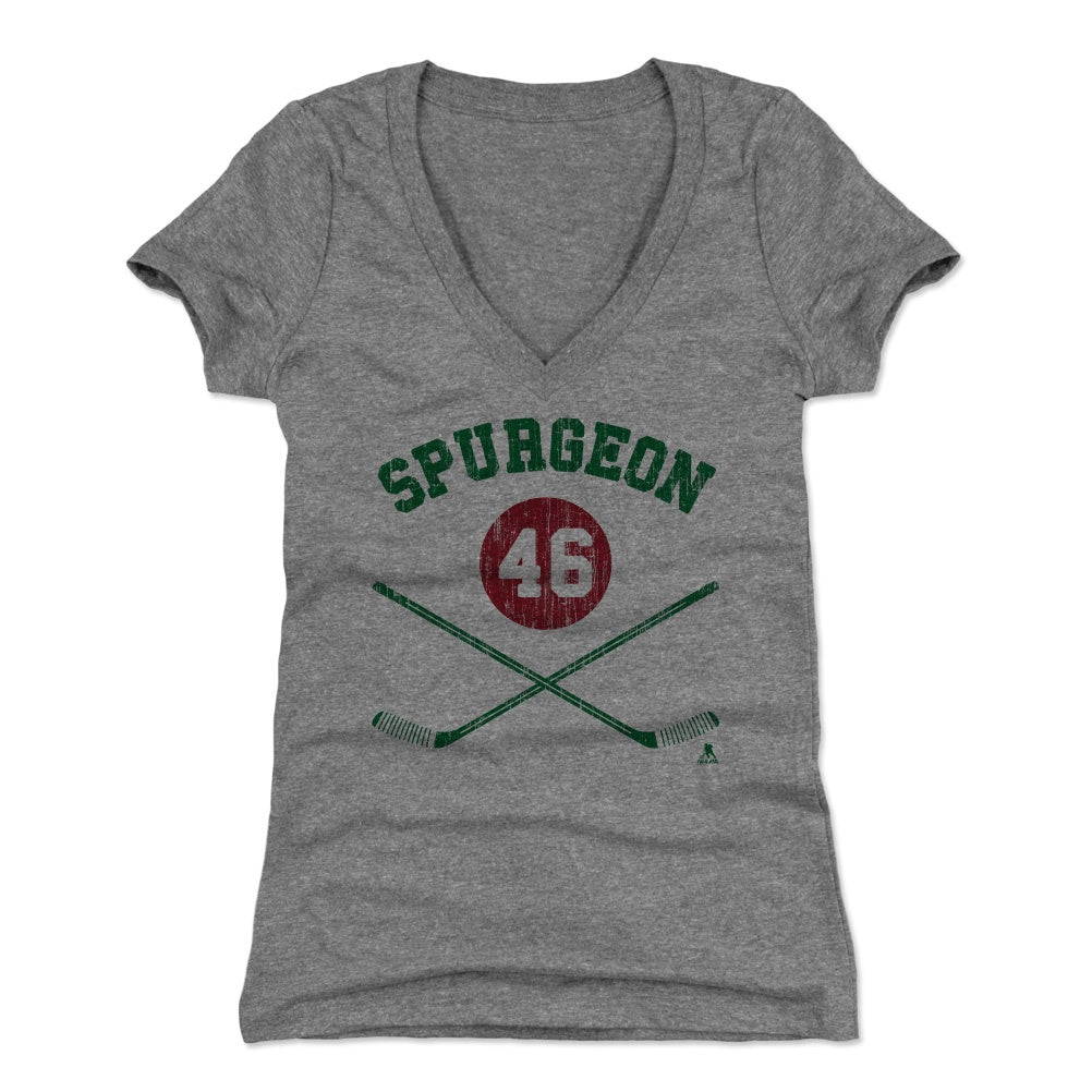 Jared Spurgeon Women's V-Neck T-Shirt | 500 LEVEL