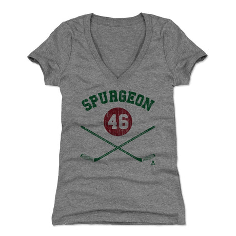 Jared Spurgeon Women's V-Neck T-Shirt | 500 LEVEL