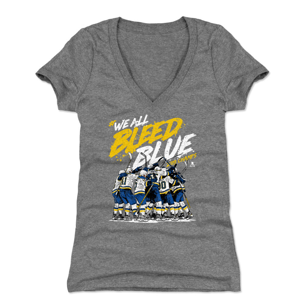 NHL St. Louis Blues Women's Gray Short Sleeve Fashion T-Shirt - S