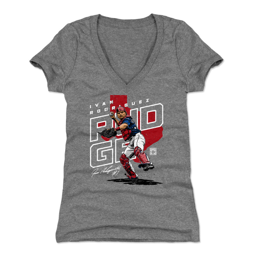 Ivan Rodriguez Women's V-Neck T-Shirt | 500 LEVEL