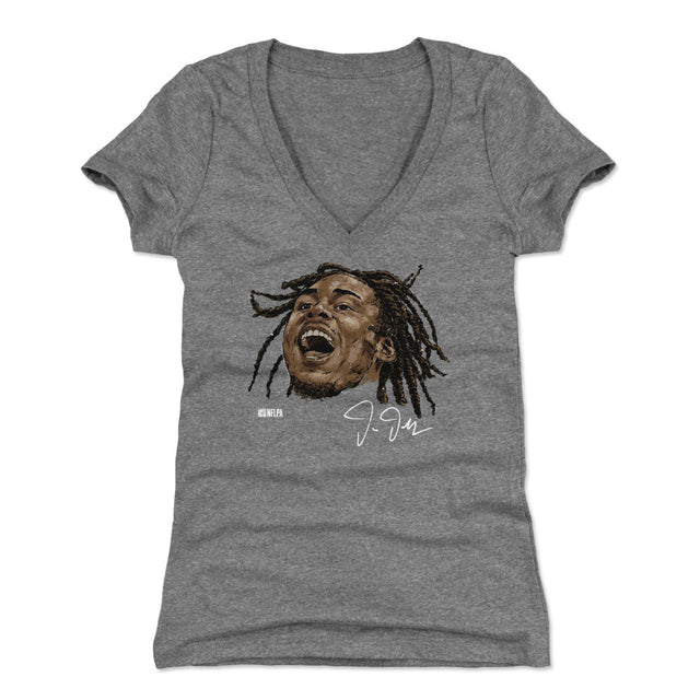 Justin Jefferson Women's V-Neck T-Shirt | 500 LEVEL