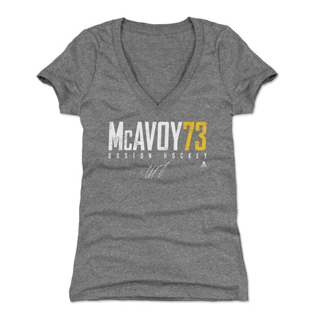 Charlie McAvoy Women's V-Neck T-Shirt | 500 LEVEL