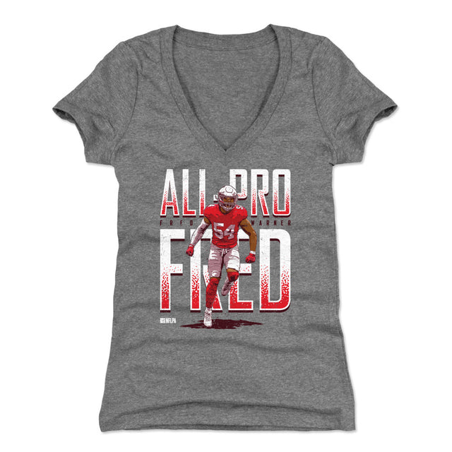 Fred Warner Women's V-Neck T-Shirt | 500 LEVEL