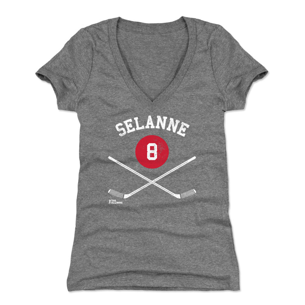 Teemu Selanne Women's V-Neck T-Shirt | 500 LEVEL