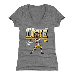Jordan Love Women's V-Neck T-Shirt | 500 LEVEL