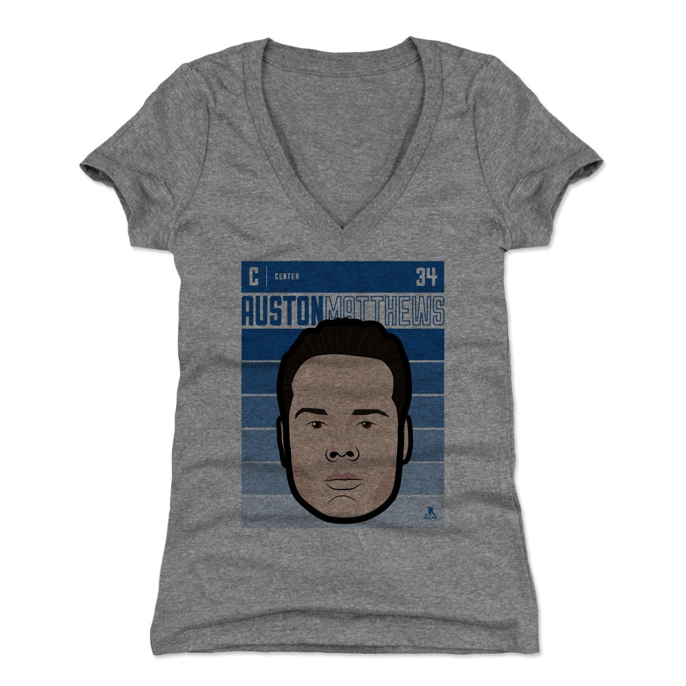Auston Matthews Women's V-Neck T-Shirt | 500 LEVEL