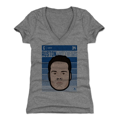 Auston Matthews Women's V-Neck T-Shirt | 500 LEVEL