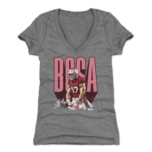 Nick Bosa Women's V-Neck T-Shirt | 500 LEVEL