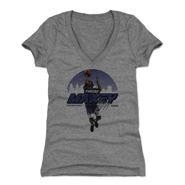 Tyrese Maxey Women's V-Neck T-Shirt | 500 LEVEL