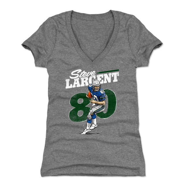 Steve Largent Women's V-Neck T-Shirt | 500 LEVEL