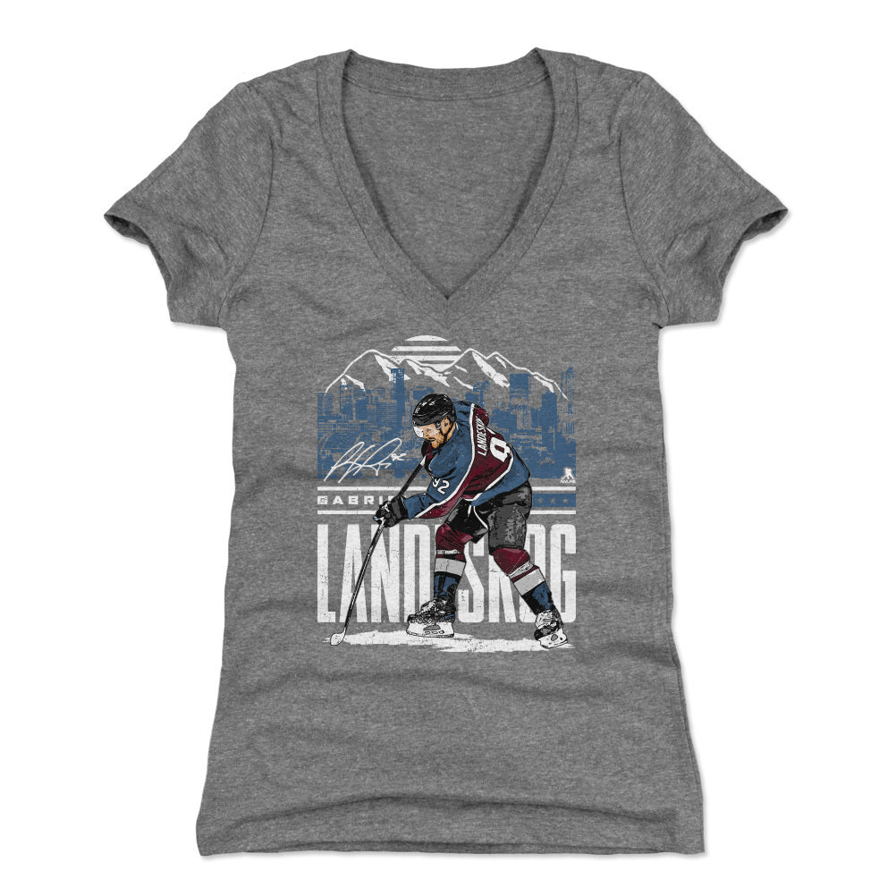 Gabriel Landeskog Women's V-Neck T-Shirt | 500 LEVEL