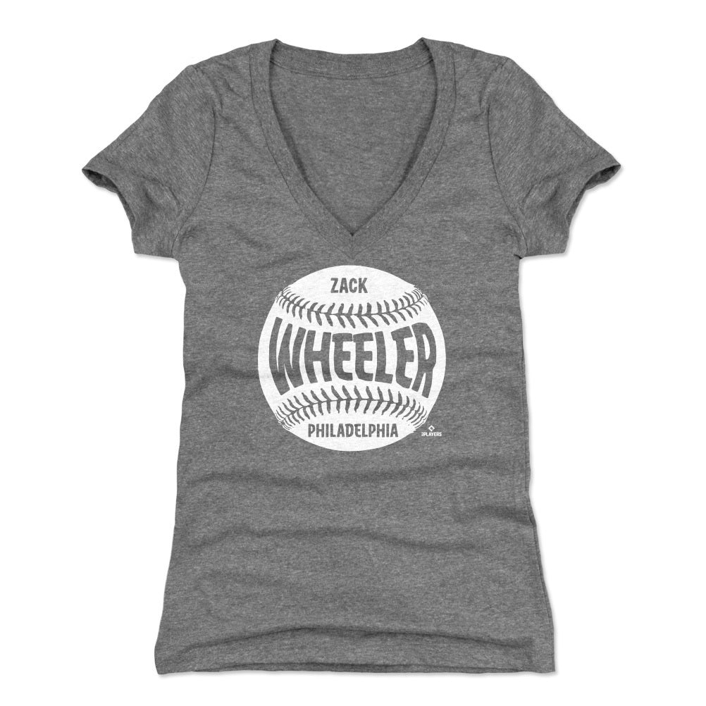 Zack Wheeler Women&#39;s V-Neck T-Shirt | 500 LEVEL