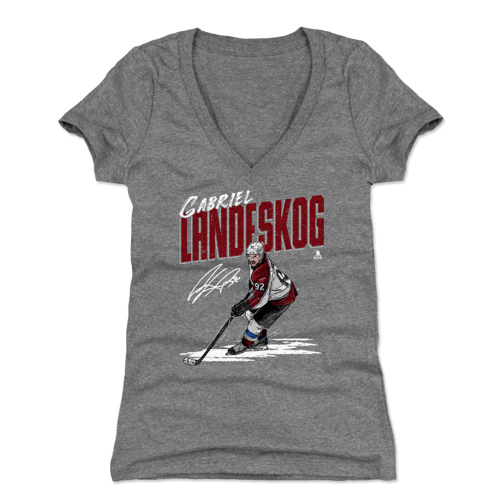 Gabriel Landeskog Women's V-Neck T-Shirt | 500 LEVEL