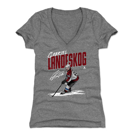 Gabriel Landeskog Women's V-Neck T-Shirt | 500 LEVEL