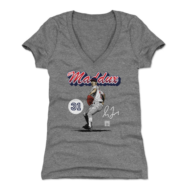 Greg Maddux Women's V-Neck T-Shirt | 500 LEVEL