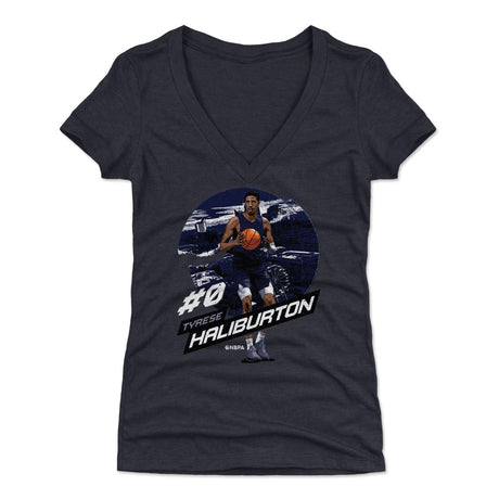 Tyrese Haliburton Women's V-Neck T-Shirt | 500 LEVEL