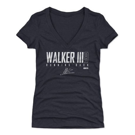Kenneth Walker III Women's V-Neck T-Shirt | 500 LEVEL
