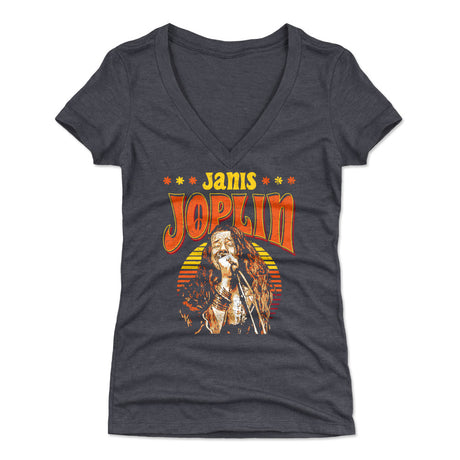 Janis Joplin Women's V-Neck T-Shirt | 500 LEVEL