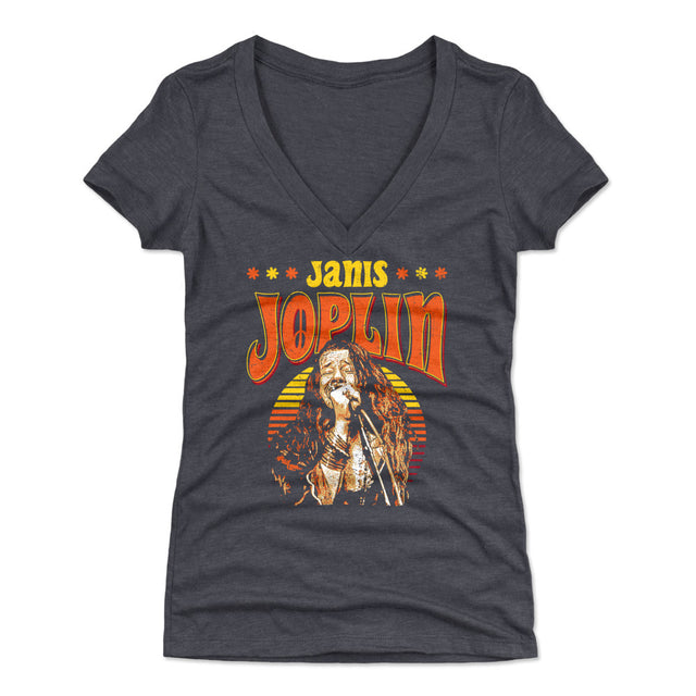 Janis Joplin Women's V-Neck T-Shirt | 500 LEVEL