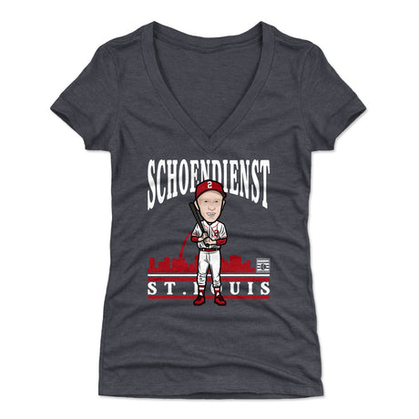 Red Schoendienst Women's V-Neck T-Shirt | 500 LEVEL