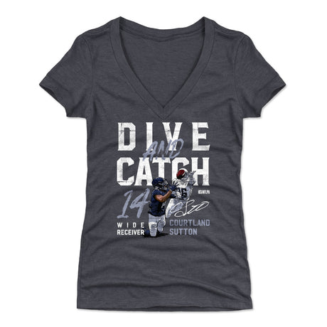 Courtland Sutton Women's V-Neck T-Shirt | 500 LEVEL