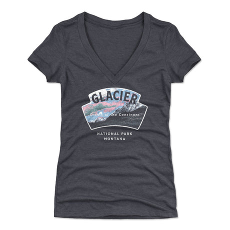 Glacier National Park Women's V-Neck T-Shirt | 500 LEVEL