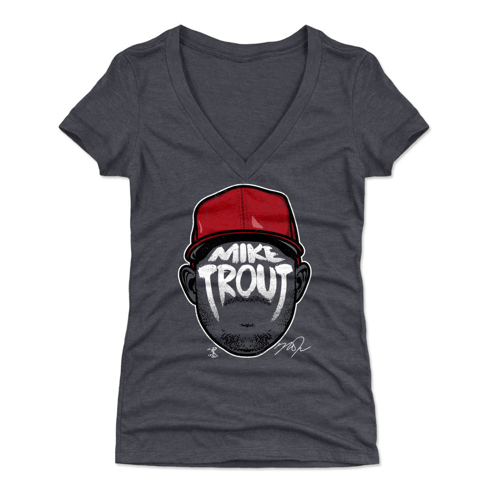 Mike Trout Women's V-Neck T-Shirt | 500 LEVEL