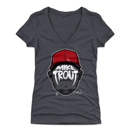 Mike Trout Women's V-Neck T-Shirt | 500 LEVEL
