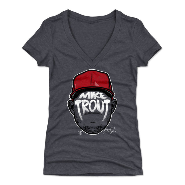 Mike Trout Women's V-Neck T-Shirt | 500 LEVEL