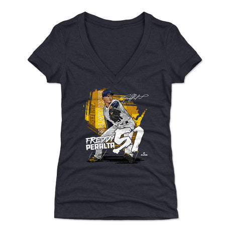 Freddy Peralta Women's V-Neck T-Shirt | 500 LEVEL
