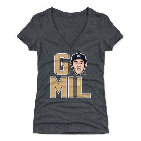 Christian Yelich Women's V-Neck T-Shirt | 500 LEVEL