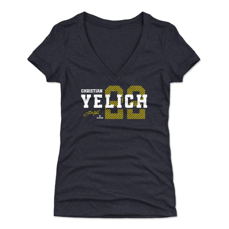 Christian Yelich Women's V-Neck T-Shirt | 500 LEVEL