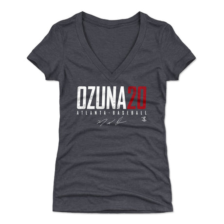 Marcell Ozuna Women's V-Neck T-Shirt | 500 LEVEL