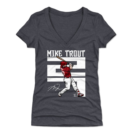 Mike Trout Women's V-Neck T-Shirt | 500 LEVEL